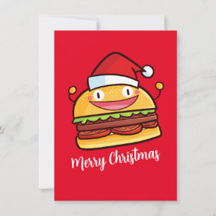 Personalisera Cute jul Hamburger Inbjudningar