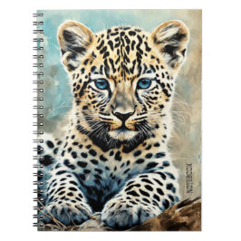 PERSONALISERA Cute Leopard Cub Notebook Anteckningsbok
