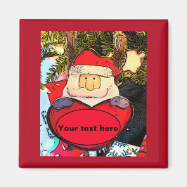 Personalisera Cute Santa Magnet