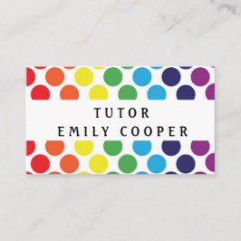 Personalisera Daycare Preschool Teacher Colorful Visitkort
