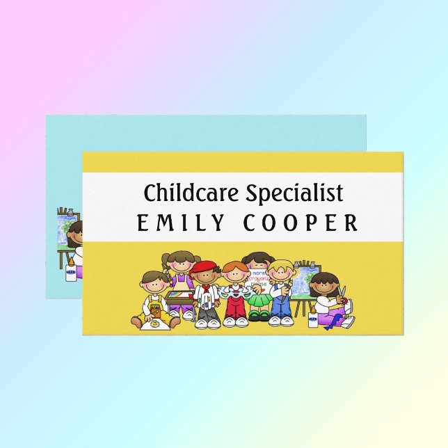 Personalisera Daycare Teacher Preschool Daycare Visitkort (Skapare uppladdad)