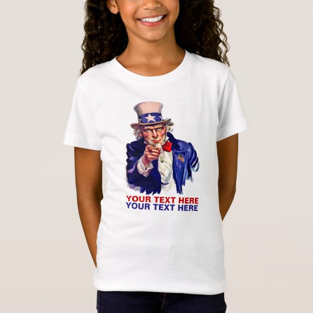 Personalisera den farbror Sam T Shirt (Framsida)