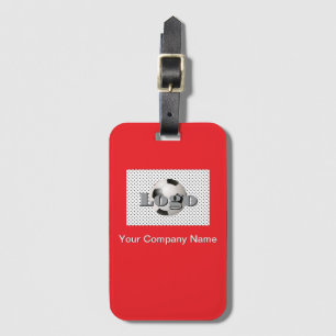 Personalisera din logotyp Fotbollsdesign Bagagebricka