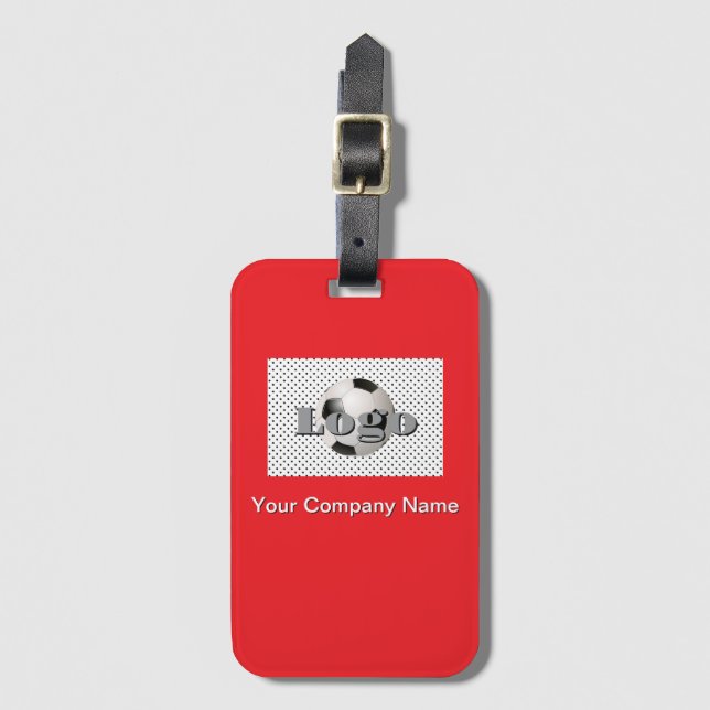 Personalisera din logotyp Fotbollsdesign Bagagebricka (Framsida vertikal)