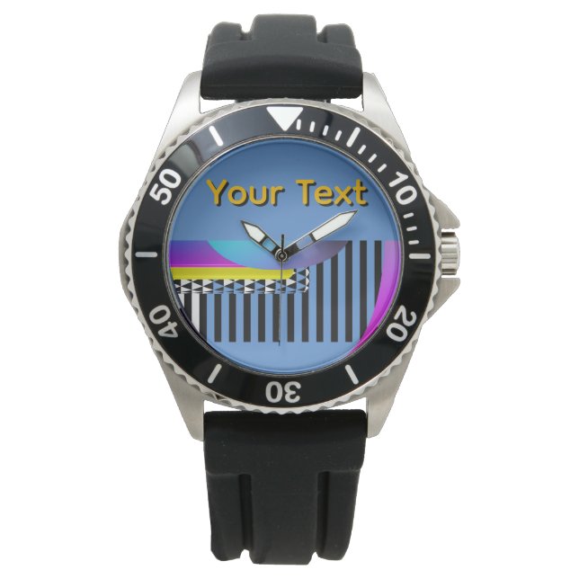 Personalisera dina textpianotangenter Män Tonåring Armbandsur (Framsida)