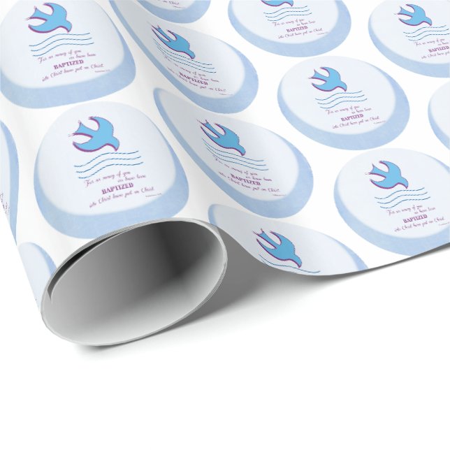 Personalisera, Dopduva på Blå Presentpapper (Rullad Hörn)