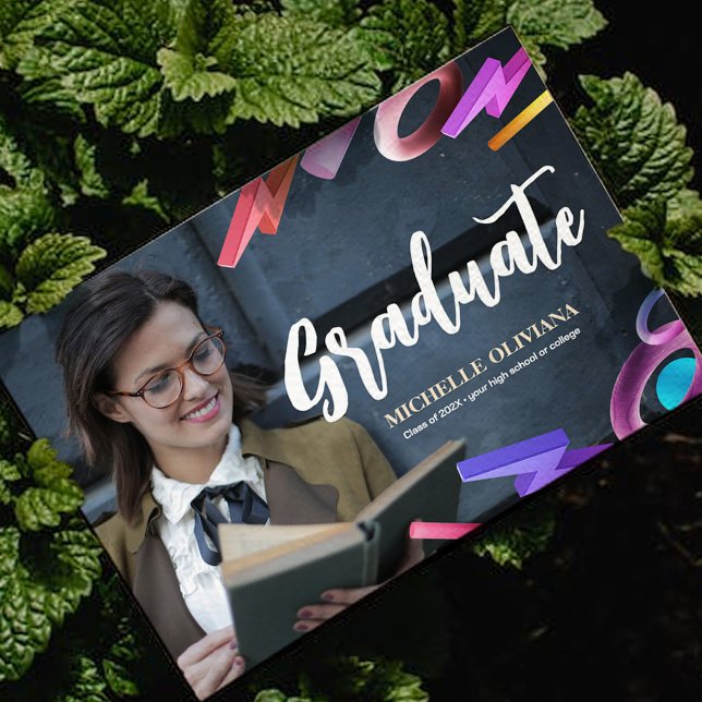 Personalisera elegant fint examensmeddelande inbjudningar (Skapare uppladdad)