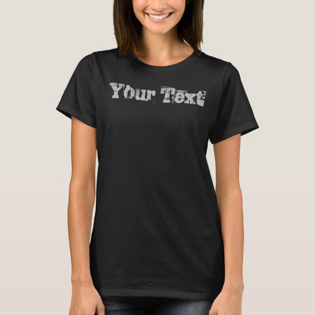 Personalisera Elegant Modern Distressed Text T Shirt (Framsida)