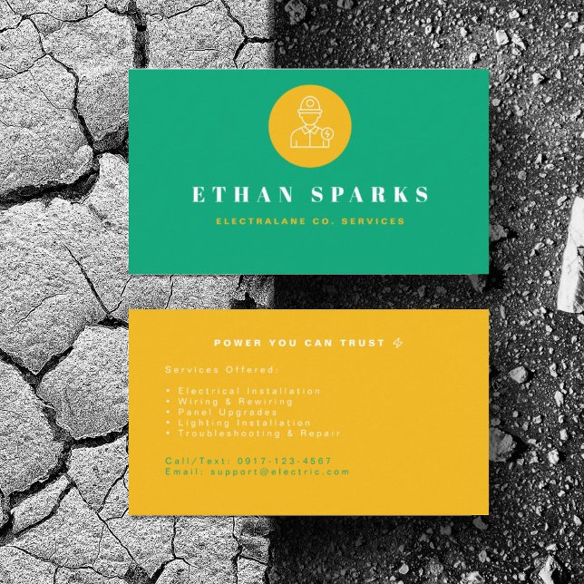 Personalisera Elkrafttjänster Installation Visitkort (Personalize with your business card details)
