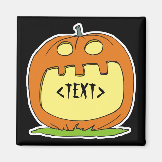 Personalisera en Jack-O-Lantern, <TEXT> Magnet (Framsidan)