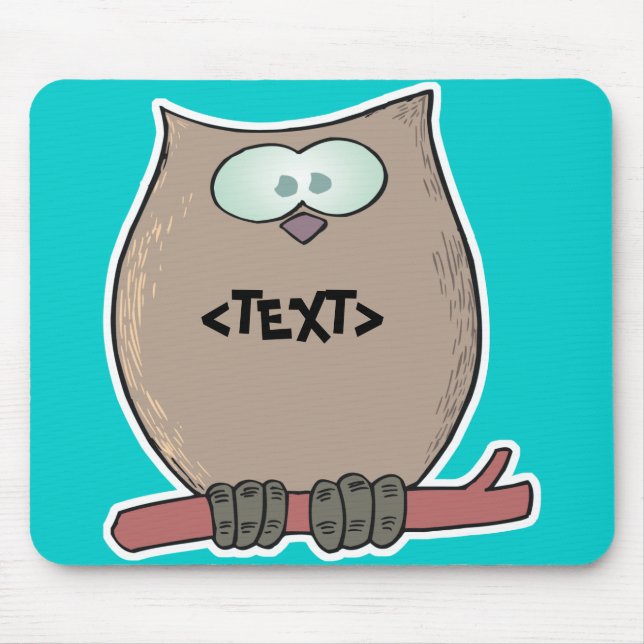 Personalisera en uggla, <TEXT> Musmatta (Framsidan)