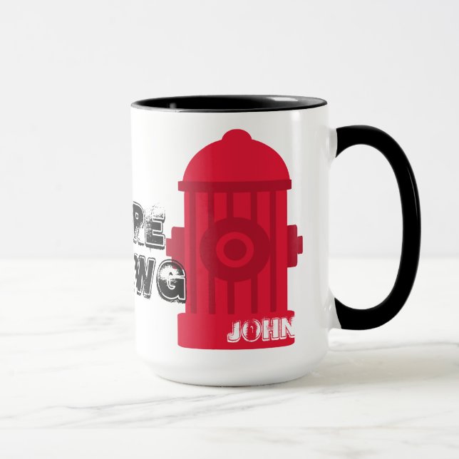 Personalisera Fire Dawg Ringer Mugg (Höger)