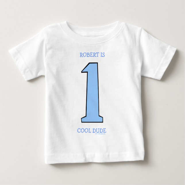 Personalisera First Birthday Baby Son Funny Tee Shirt (Framsida)
