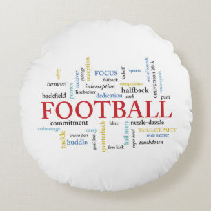 Personalisera, fotbollscachen Tack i Ord Rund Kudde