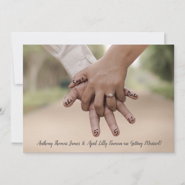 Personalisera Foto Spara Datum Inbjudningar (Framsida)