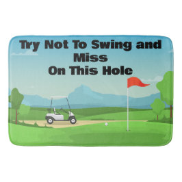 Personalisera Funny Golf Bathroom Badrumsmatta