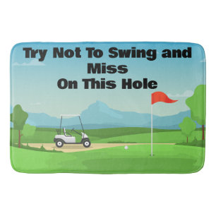 Personalisera Funny Golf Bathroom Badrumsmatta