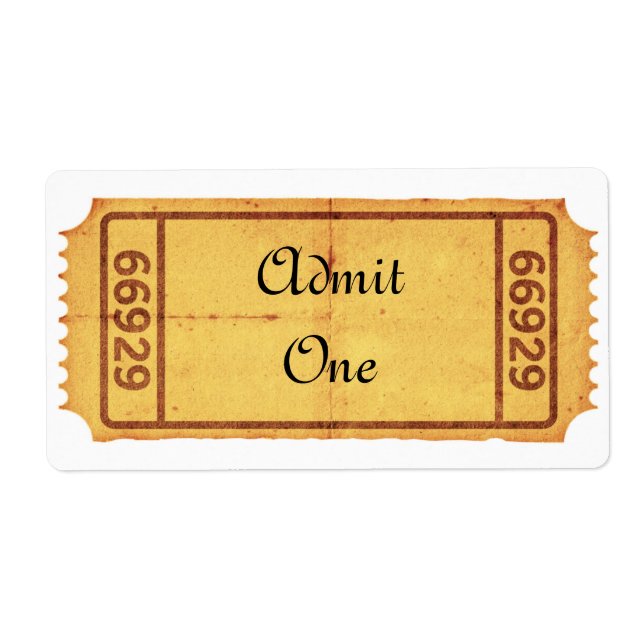 PERSONALISERA - Gamla tomma inträdet i Biljett Fraktsedel (Framsidan)