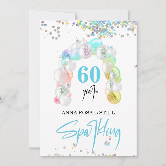 *~* PERSONALISERA GENERIC i alla åldrar Ballonföde Inbjudningar (Framsida)