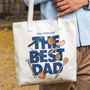 Personalisera Glad fars dag Den bästa pappan Tygkasse