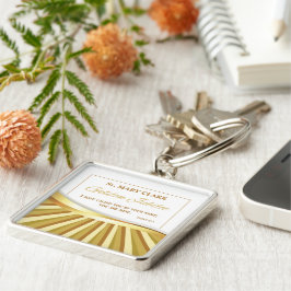 Personalisera, Golden Jubilee of Religiösa Life Fyrkantig Silverfärgad Nyckelring