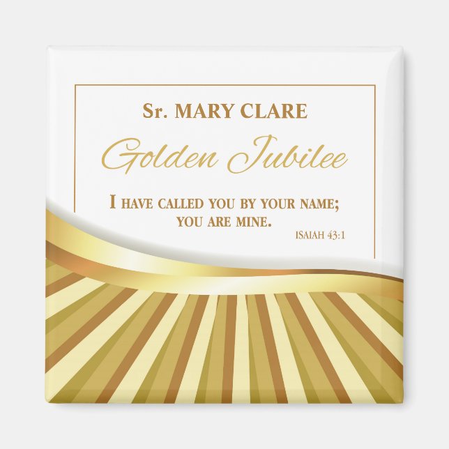 Personalisera, Golden Jubilee of Religiösa Life Magnet (Framsidan)