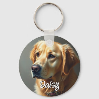Personalisera Golden Retriever Nyckelring