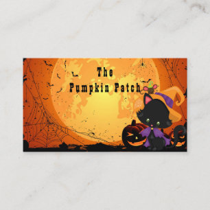 Personalisera Halloween Store - Pumpkin Patch Visitkort