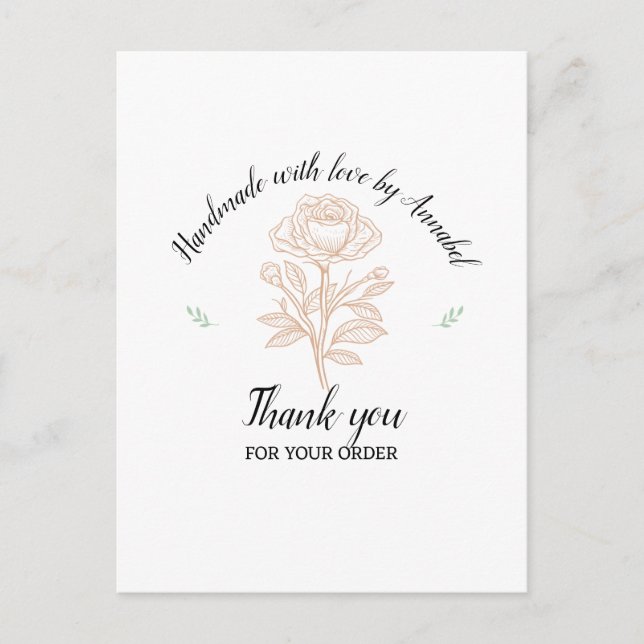 Personalisera "Handgjord med kärlek"   Vykort (Framsida)