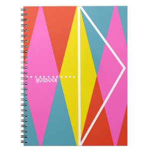 PERSONALISERA: Harlequin Mönster Notebook Anteckningsbok