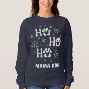 Personalisera Ho Ho Ho Mamma Hund Sweatshirt T Shirt