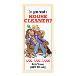 Personalisera Housecleaner Promo Flyer Housecleani Reklamkort