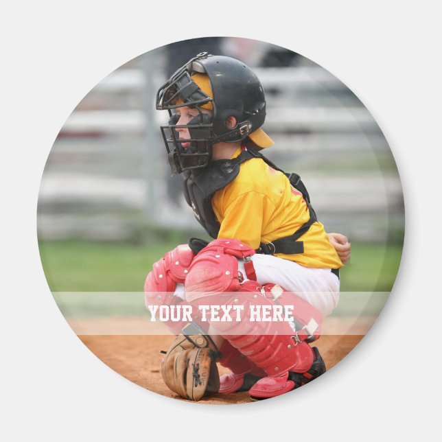 Personalisera idrottsfoto med pinback  magnet (Framsidan)