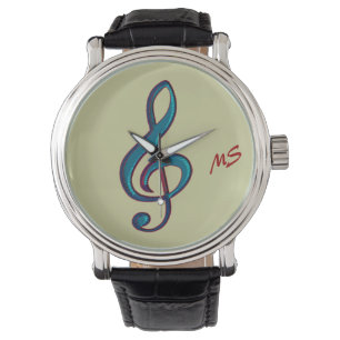 personalisera initialer musikaliska anteckningar armbandsur