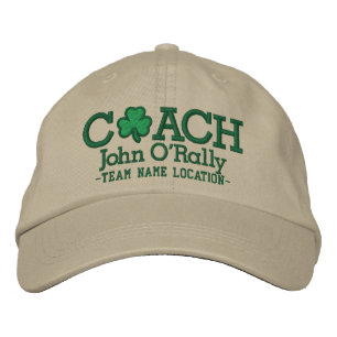 Personalisera Irish Coach Hat Namn Team Broderad Keps