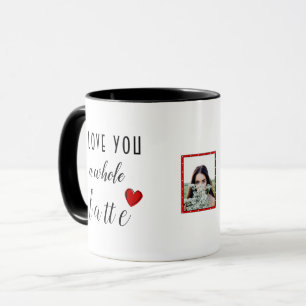 Personalisera Jag älskar dig en hel latte hjärta Mugg