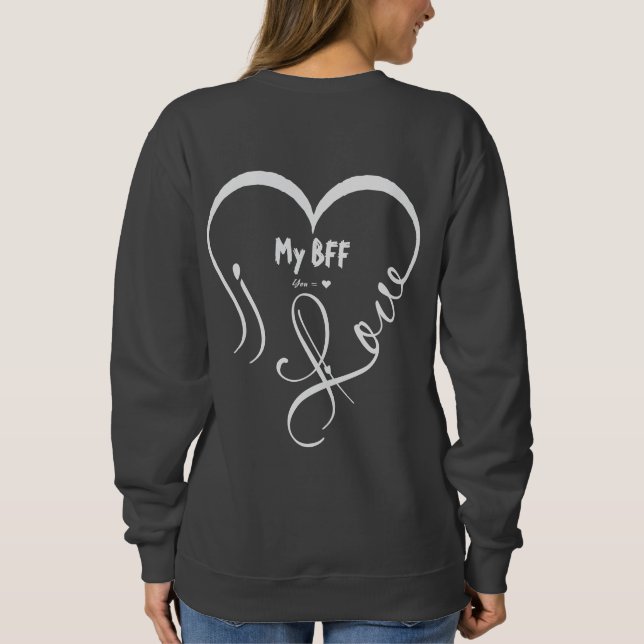 Personalisera Jag älskar min BFF • Du = ♥ T Shirt (Baksida)
