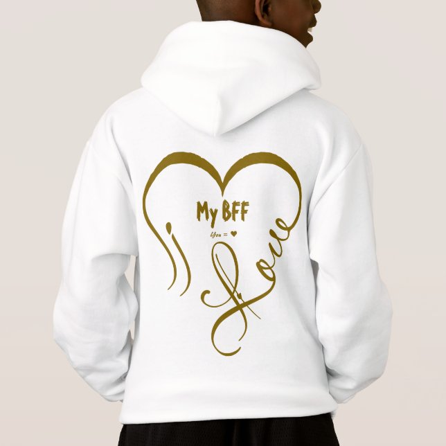 Personalisera Jag älskar min BFF • Du = ♥ T Shirt (Baksida)