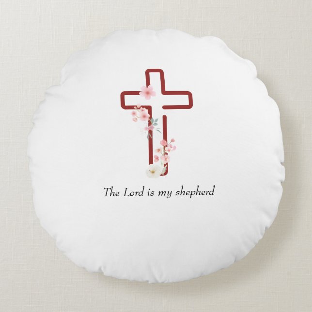 Personalisera jul Holly Kor Rund Kudde (Framsidan)