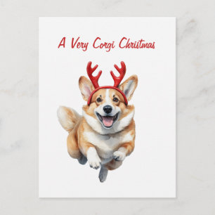 Personalisera julcorgi med renhorn vykort
