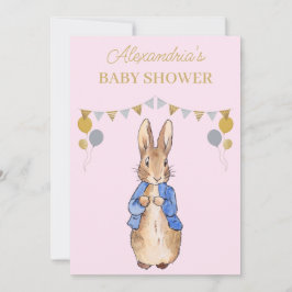 Personalisera kanin Baby Shower Inbjudningar