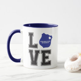 Personalisera Kärlek Heart Badge Police Mugg
