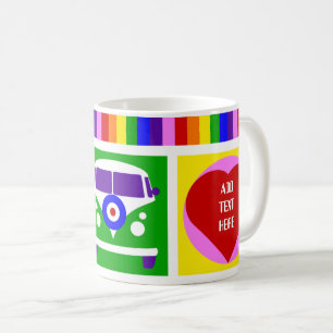 Personalisera Kärlek och fredskamper Van Life Kaffemugg