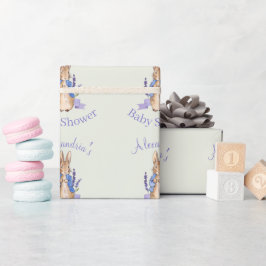 Personalisera Klassisk Kanin Baby shower Presentpapper