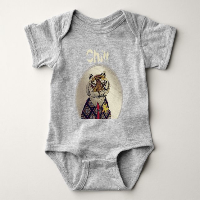 Personalisera Kul Lugn Tiger  T Shirt (Framsida)