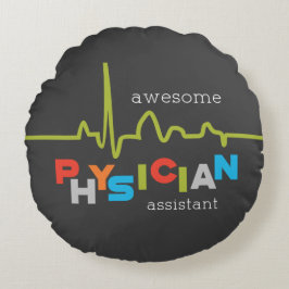 Personalisera, läkarassistent Vecka Fantastisk Rund Kudde