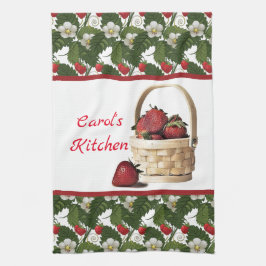 Personalisera Land \ Strawberry Basket Kökshandduk