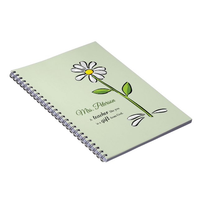 Personalisera, Lärare Tack, Religiösa Flower Anteckningsbok (Högra Sidan)