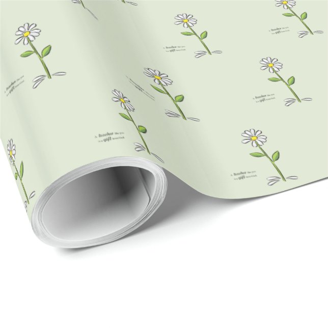 Personalisera, Lärare Tack, Religiösa Flower Presentpapper (Rullad Hörn)