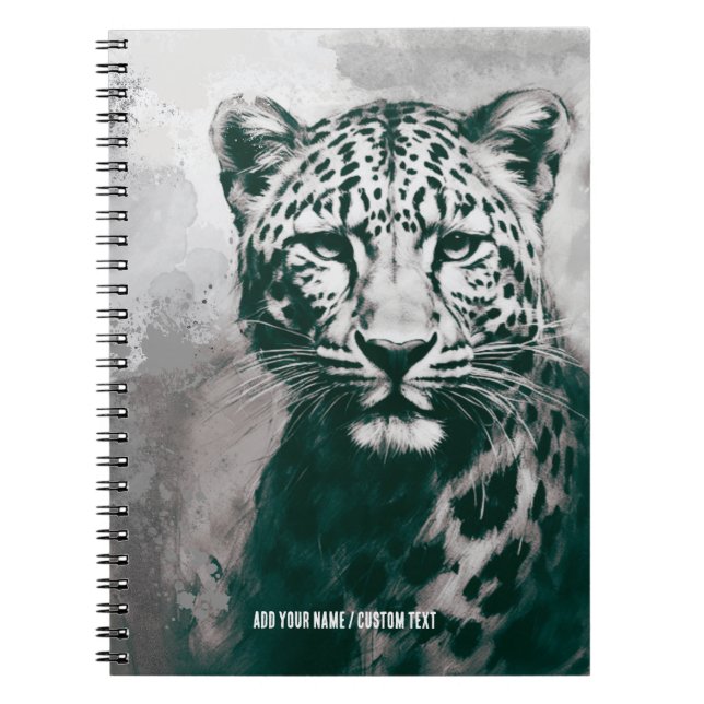 PERSONALISERA Leopard anteckningsbok (Framsidan)